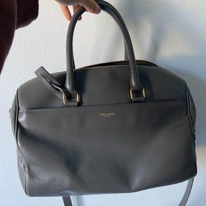 Saint Laurent Classic Baby Duffle Bag Leather (Gray)